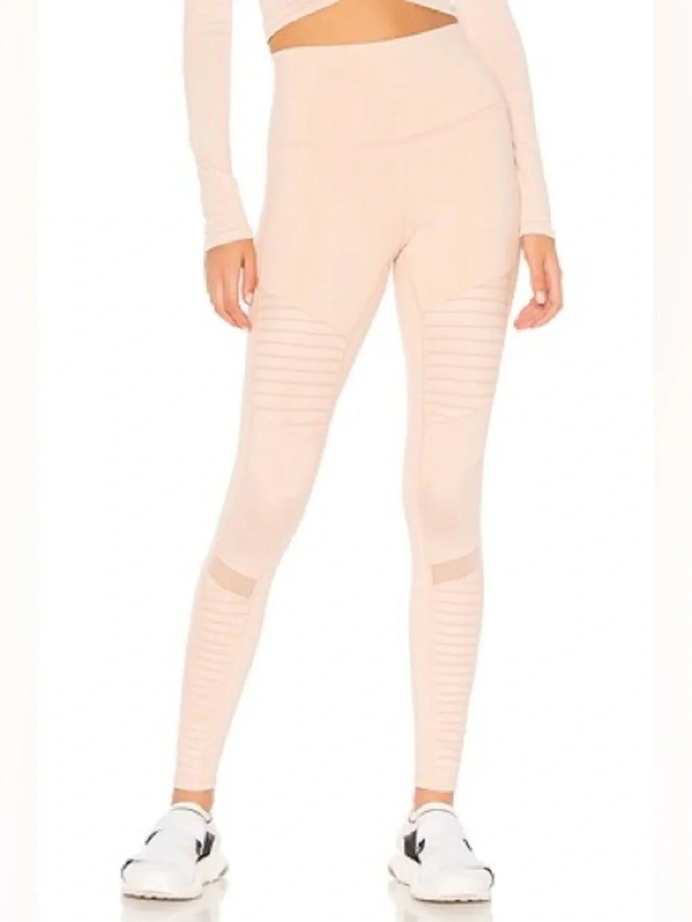Alo Yoga High Waist Moto Legging in Nectar